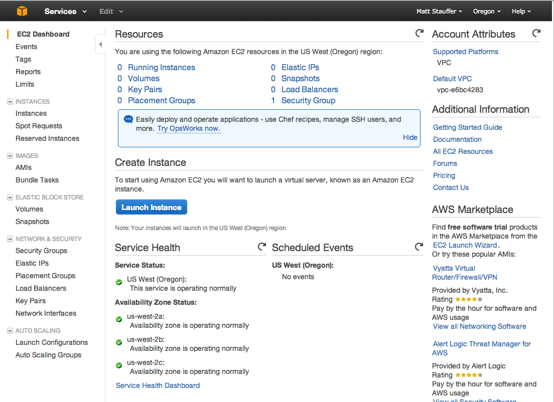 AWS ECS Dashboard