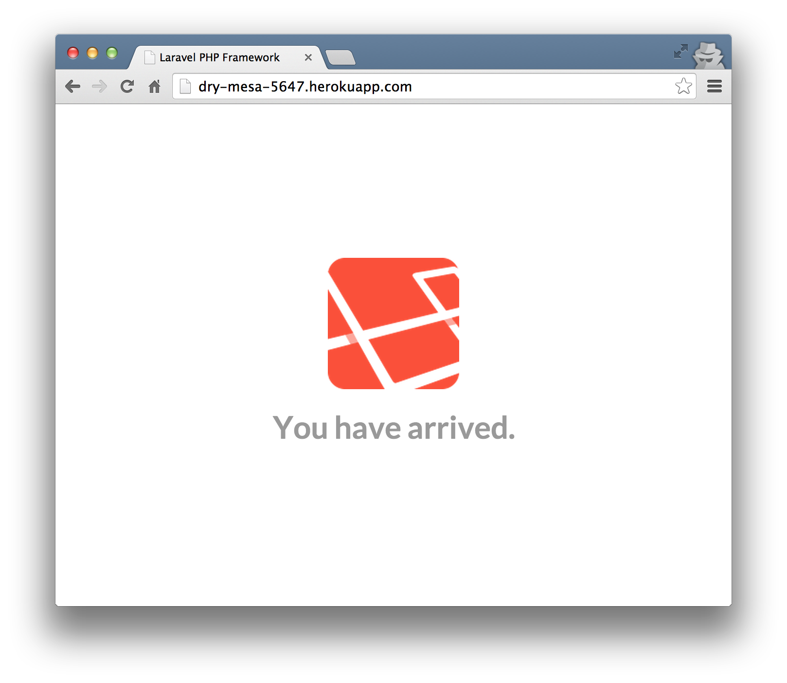 Laravel install success graphic