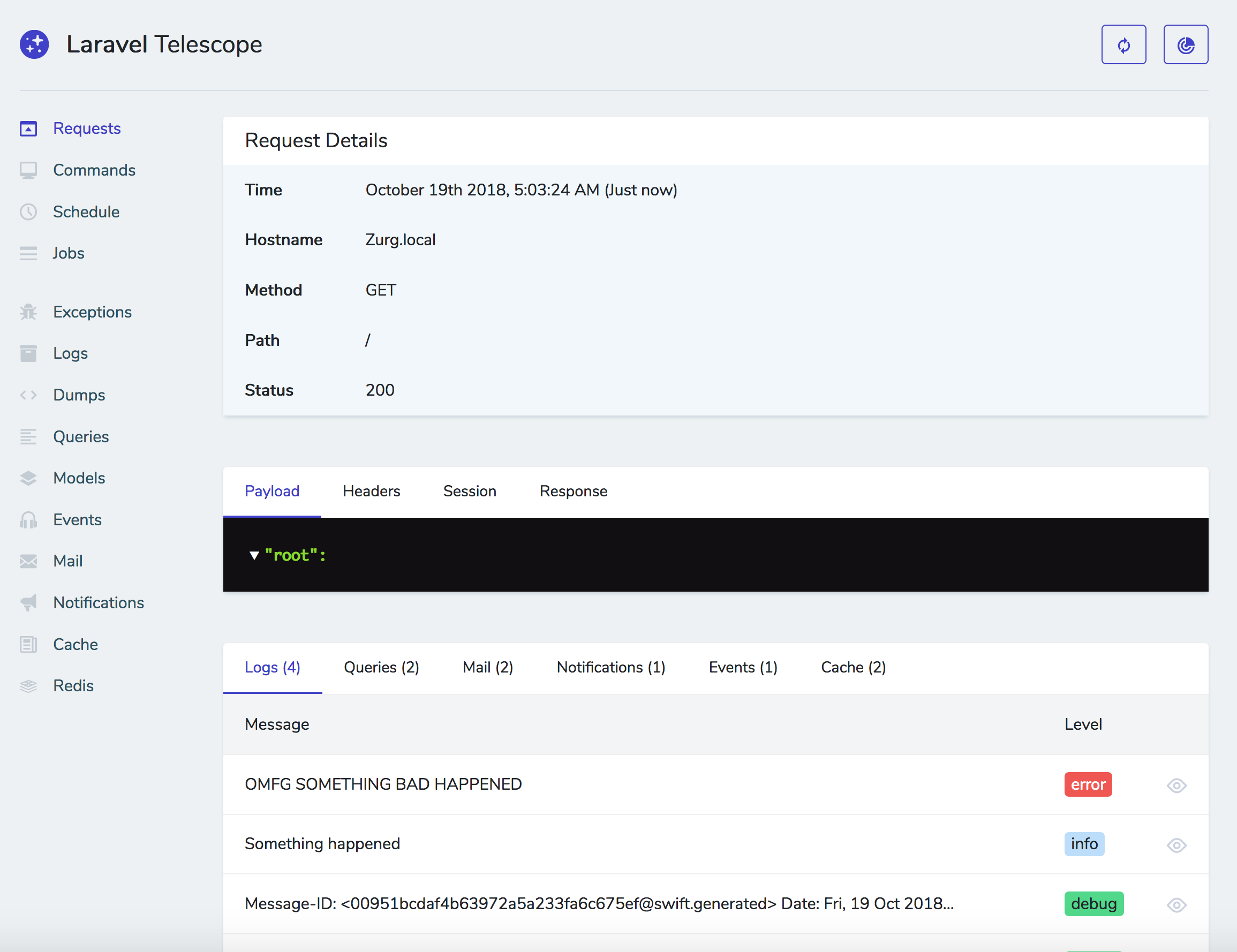 Introducing Laravel Telescope